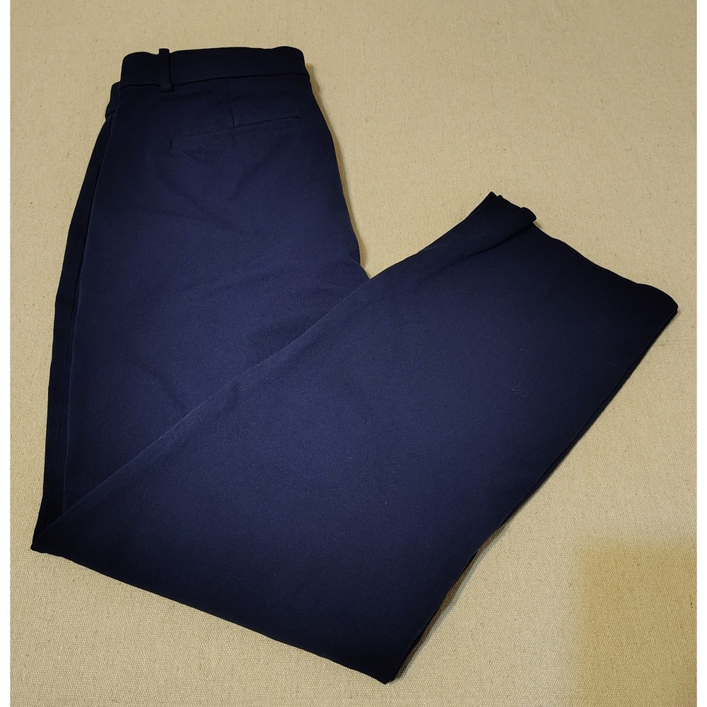 J. Crew Kallie Pant Navy Blue Wide Leg Career‎ Casual Business Womens Size 4 WW